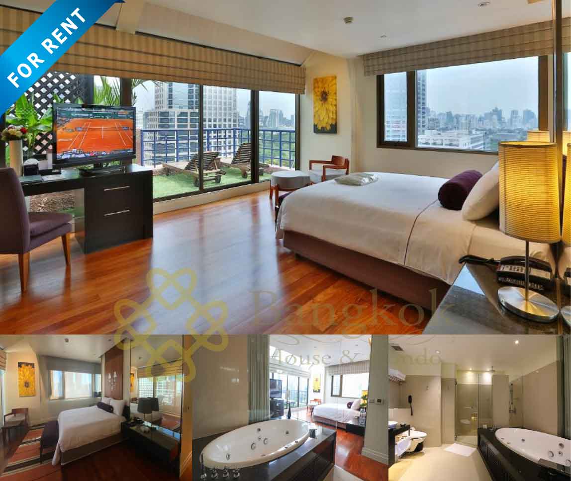 Bangkok Condo For Rent in Sathorn Sala Deang Silom Stunning Condo w/Jacuzzi