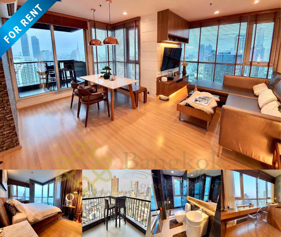 Bangkok Condo Apartment For Rent in Sathorn Surasak High Rise Condo Sathorn