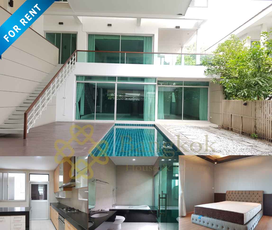 Bangkok House For Rent in Phrom Phong Sukhumvit Stylish Home with Pool